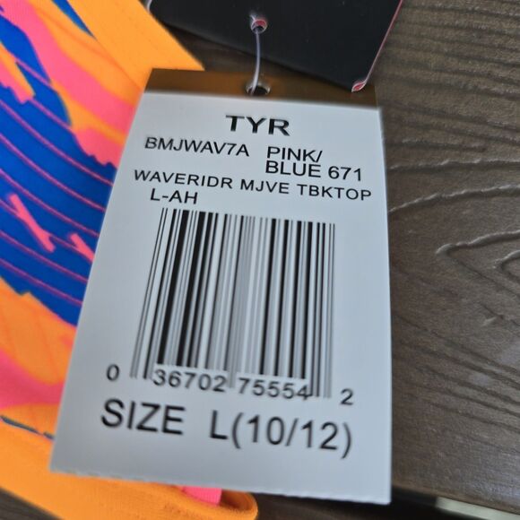 TYR Women's Mix & Match Orange/multicolor Bikini Set Size L (10/12) New - Picture 6 of 8